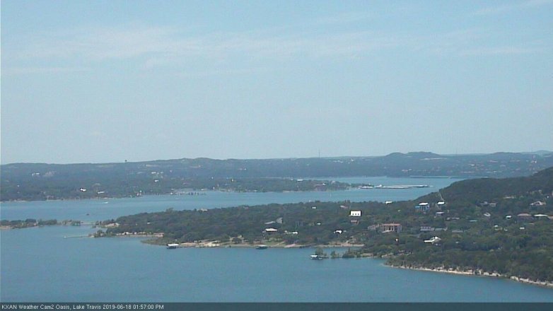 Lake Travis webcam, June 18, 2019 1:00 PM CT