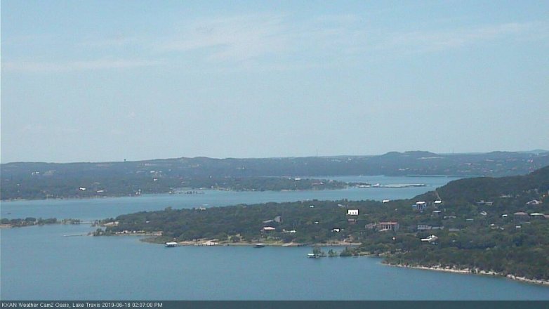 Lake Travis webcam, June 18, 2019 1:10 PM CT