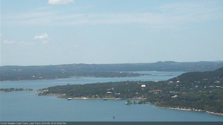 Lake Travis webcam, June 18, 2019 1:30 PM CT