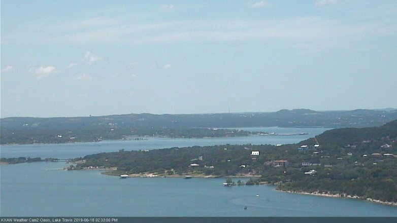 Lake Travis webcam, June 18, 2019 1:35 PM CT