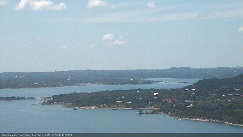 Lake Travis webcam, June 18, 2019 1:50 PM CT