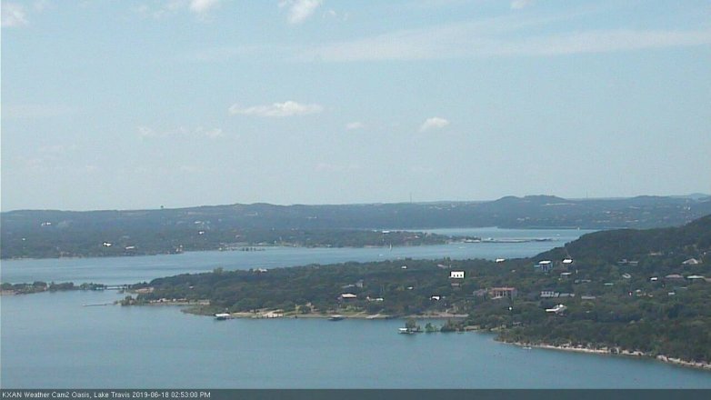 Lake Travis webcam, June 18, 2019 1:55 PM CT