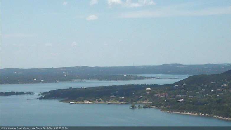 Lake Travis webcam, June 18, 2019 2:00 PM CT