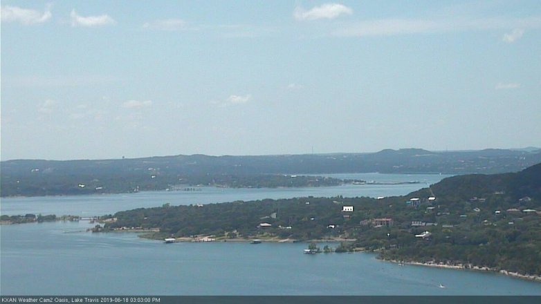 Lake Travis webcam, June 18, 2019 2:05 PM CT