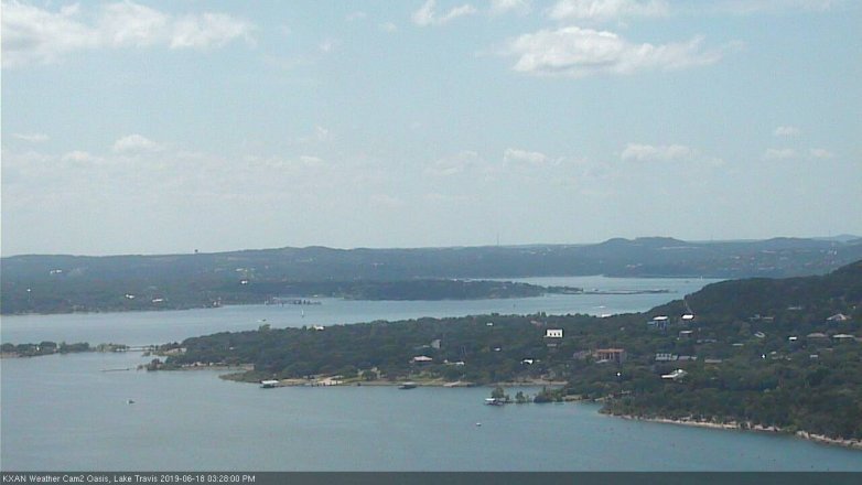 Lake Travis webcam, June 18, 2019 2:30 PM CT