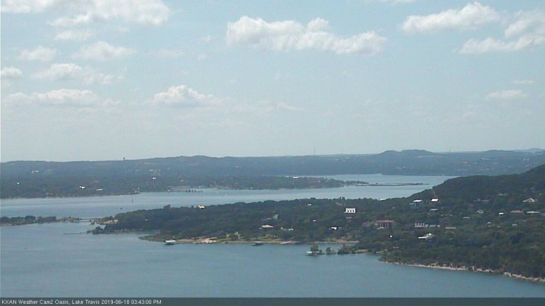 Lake Travis webcam, June 18, 2019 2:45 PM CT