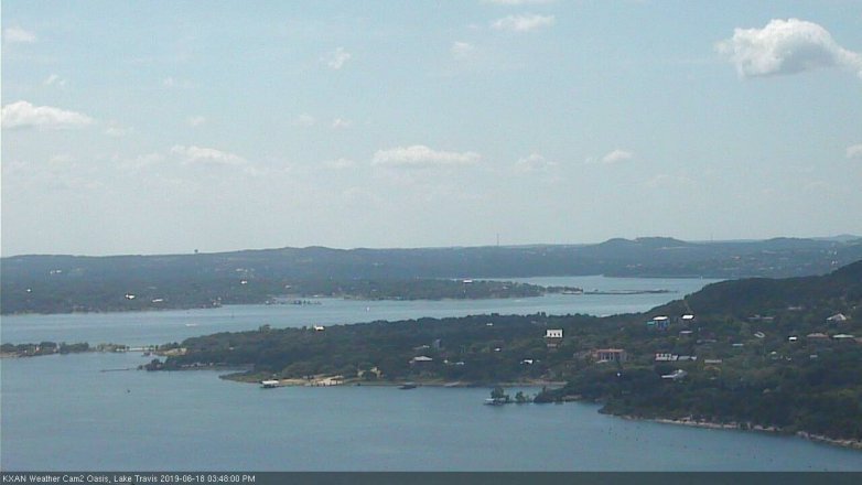 Lake Travis webcam, June 18, 2019 2:50 PM CT