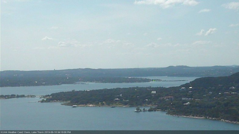 Lake Travis webcam, June 18, 2019 3:20 PM CT