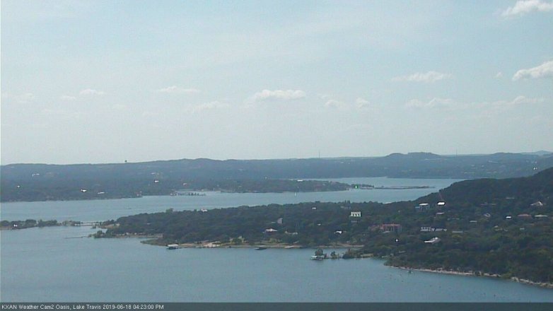 Lake Travis webcam, June 18, 2019 3:25 PM CT