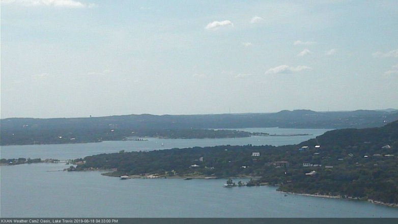 Lake Travis webcam, June 18, 2019 3:35 PM CT