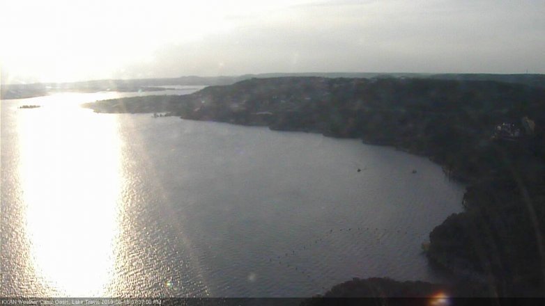 Lake Travis webcam, June 18, 2019 6:40 PM CT