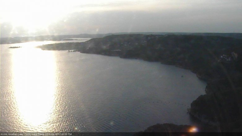 Lake Travis webcam, June 18, 2019 6:45 PM CT