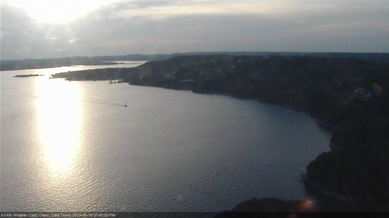 Lake Travis webcam, June 18, 2019 6:50 PM CT