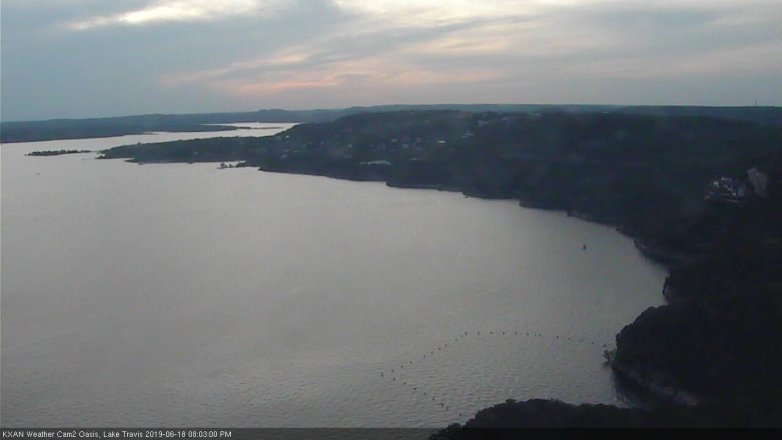 Lake Travis webcam, June 18, 2019 7:05 PM CT