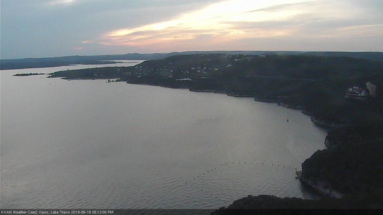 Lake Travis webcam, June 18, 2019 7:15 PM CT