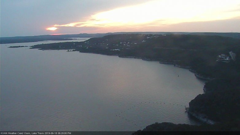 Lake Travis webcam, June 18, 2019 7:30 PM CT