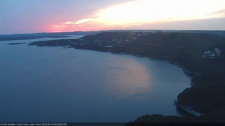 Lake Travis webcam, June 18, 2019 7:40 PM CT