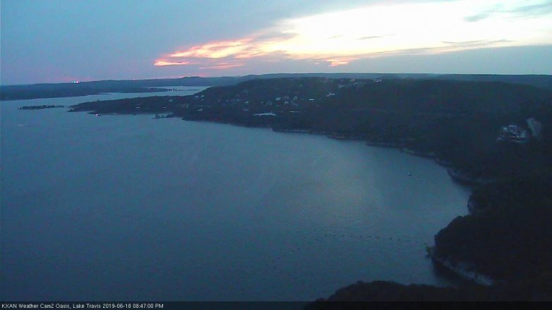 Lake Travis webcam, June 18, 2019 7:50 PM CT
