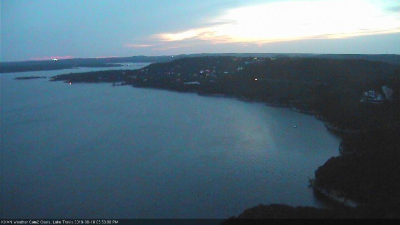 Lake Travis webcam, June 18, 2019 7:55 PM CT