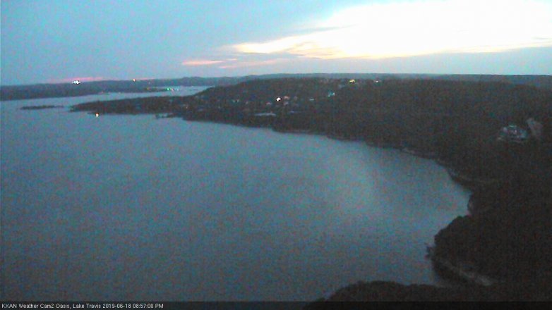 Lake Travis webcam, June 18, 2019 8:00 PM CT