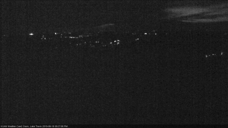 Lake Travis webcam, June 18, 2019 8:30 PM CT