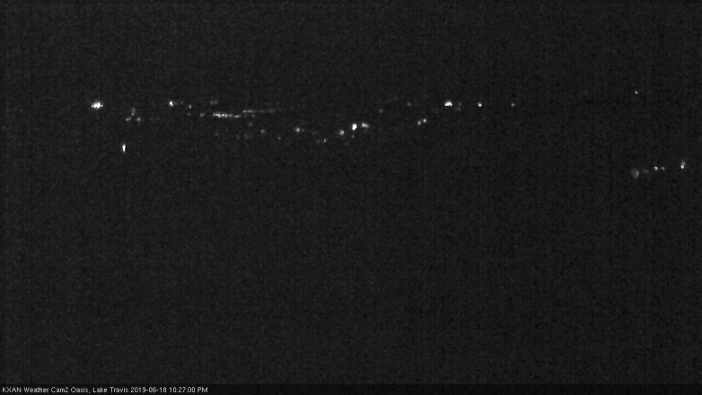 Lake Travis webcam, June 18, 2019 9:30 PM CT