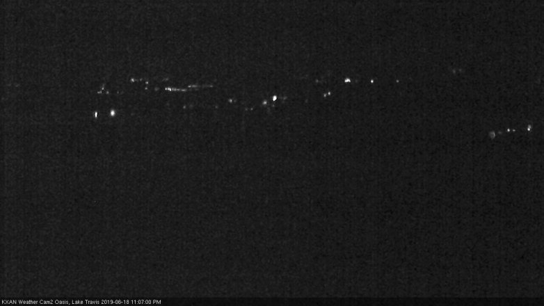 Lake Travis webcam, June 18, 2019 10:10 PM CT