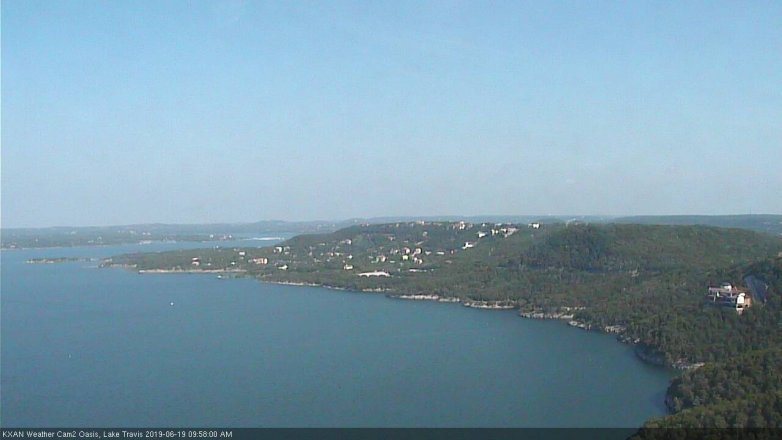 Lake Travis webcam, June 19, 2019 9:00 AM CT