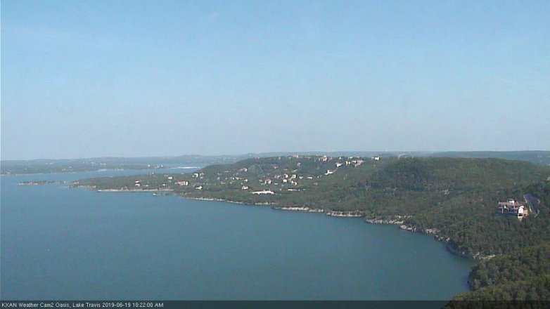 Lake Travis webcam, June 19, 2019 9:25 AM CT
