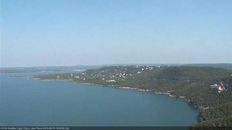 Lake Travis webcam, June 19, 2019 9:45 AM CT