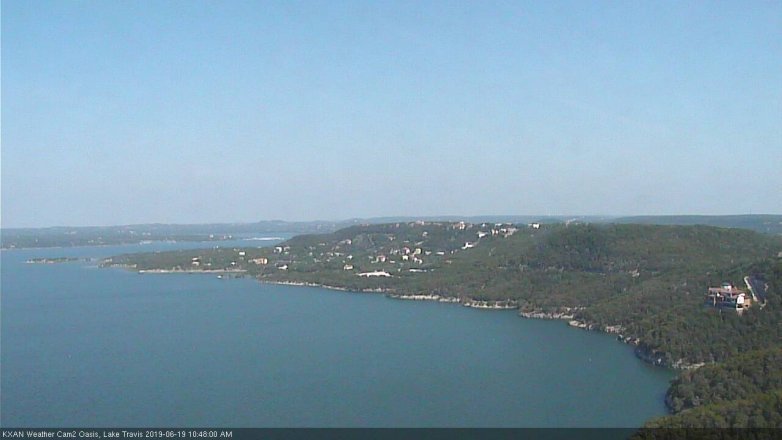 Lake Travis webcam, June 19, 2019 9:50 AM CT