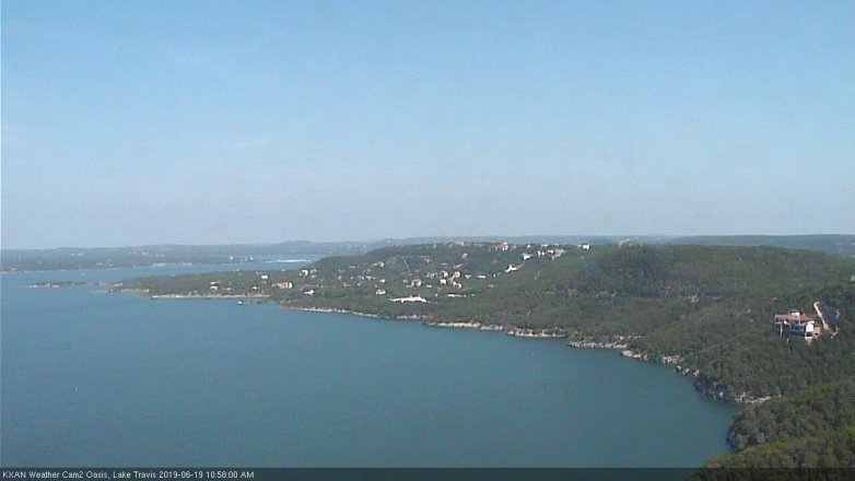 Lake Travis webcam, June 19, 2019 10:00 AM CT