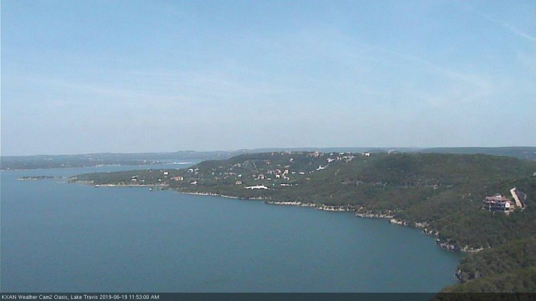 Lake Travis webcam, June 19, 2019 10:55 AM CT