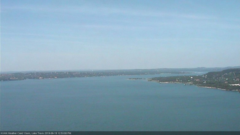 Lake Travis webcam, June 19, 2019 11:55 AM CT