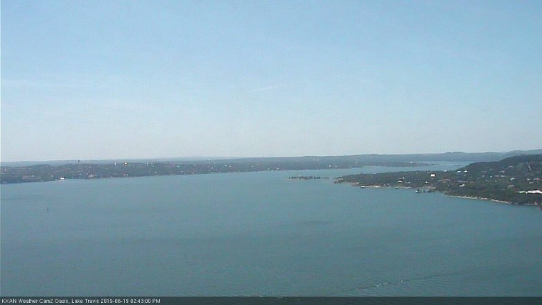 Lake Travis webcam, June 19, 2019 1:45 PM CT