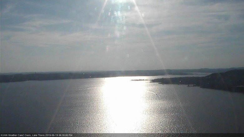 Lake Travis webcam, June 19, 2019 5:40 PM CT