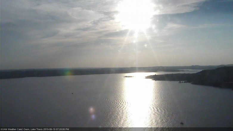 Lake Travis webcam, June 19, 2019 6:30 PM CT