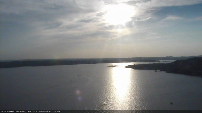 Lake Travis webcam, June 19, 2019 6:35 PM CT