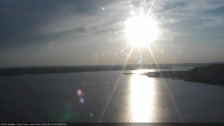 Lake Travis webcam, June 19, 2019 6:50 PM CT