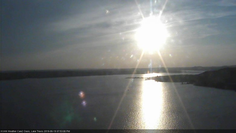 Lake Travis webcam, June 19, 2019 6:55 PM CT