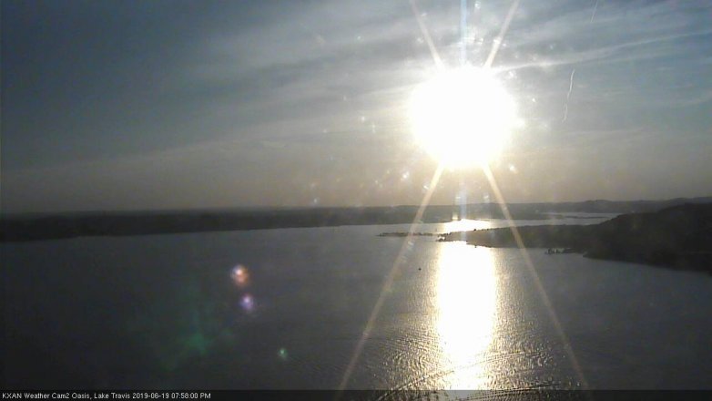 Lake Travis webcam, June 19, 2019 7:00 PM CT