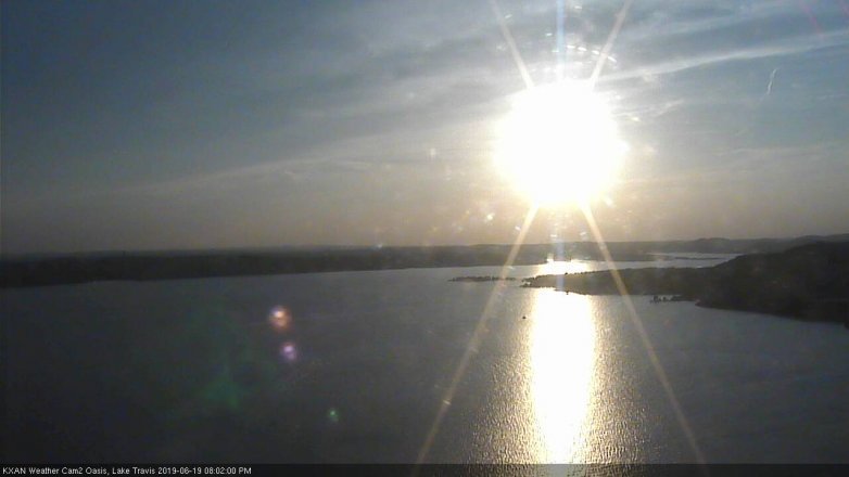 Lake Travis webcam, June 19, 2019 7:05 PM CT