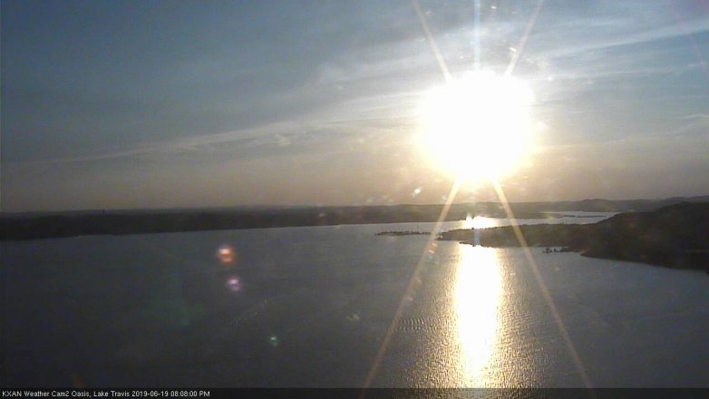 Lake Travis webcam, June 19, 2019 7:10 PM CT