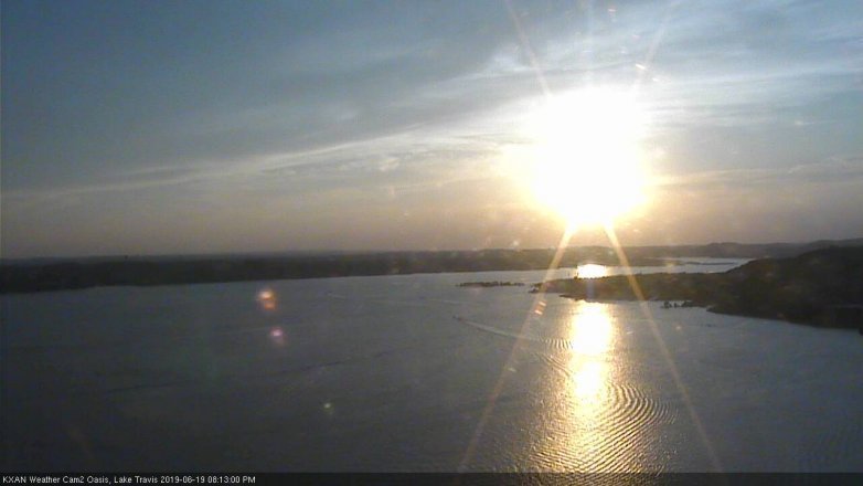 Lake Travis webcam, June 19, 2019 7:15 PM CT