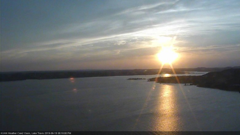 Lake Travis webcam, June 19, 2019 7:20 PM CT