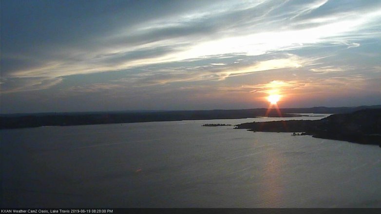 Lake Travis webcam, June 19, 2019 7:30 PM CT