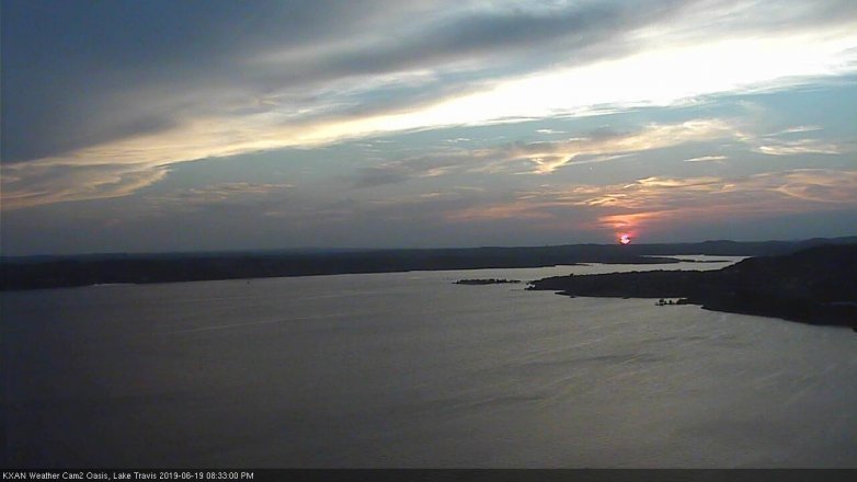 Lake Travis webcam, June 19, 2019 7:35 PM CT