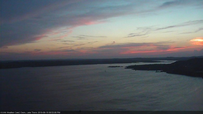 Lake Travis webcam, June 19, 2019 7:55 PM CT