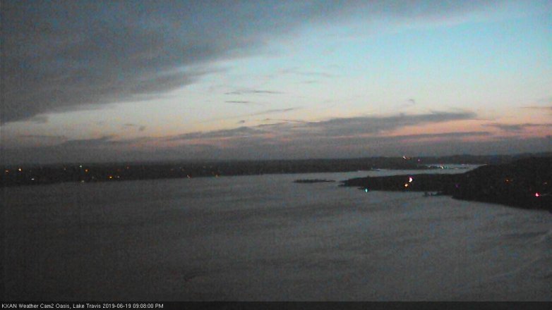Lake Travis webcam, June 19, 2019 8:10 PM CT