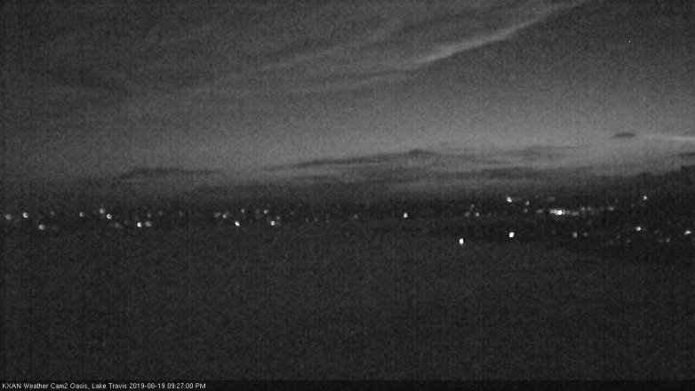 Lake Travis webcam, June 19, 2019 8:30 PM CT